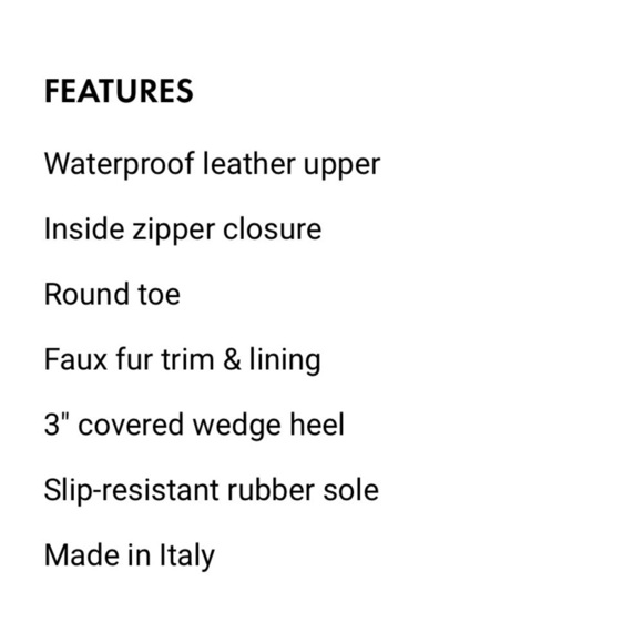 Aquatalia Cameron Black Leather Fur Wedge Ankle Boots Size 7 Women’s - Picture 15 of 15